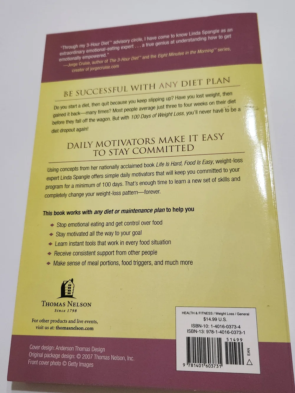 100 Days of Weight Loss Daily Motivator Notebook - Yellow & Pink